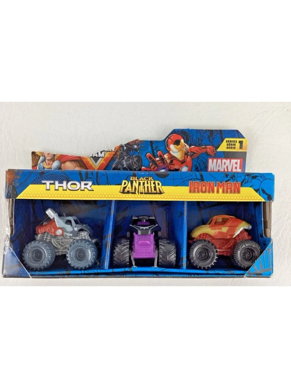 Hot Wheels Monster Jam Marvel Minis Thor Black Panther Iron Man Spin Master 2024